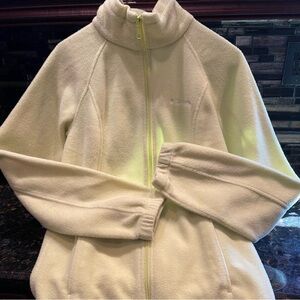 Columbia fleece zip jacket. Yellow. Medium.